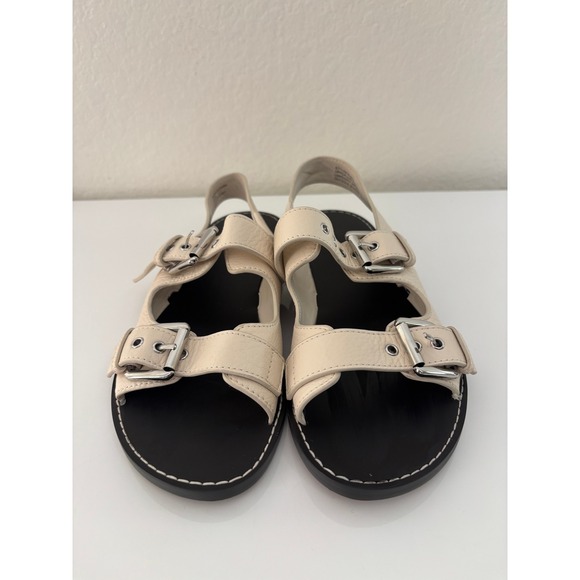 Madewell Maude Double Strap Slingback Sandal Ivory Leather NV812 Size 7 travel - Picture 2 of 7